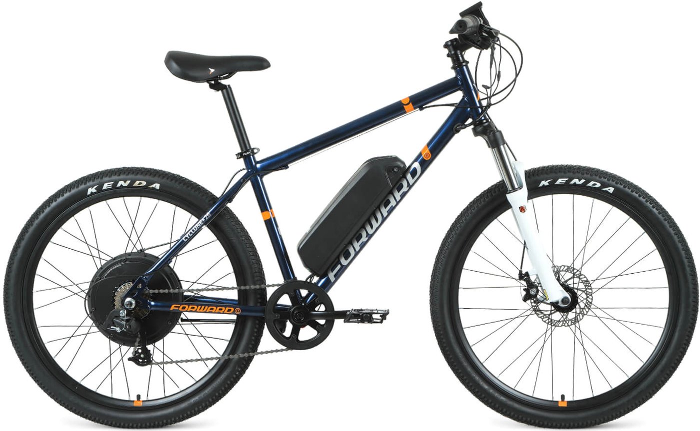 

Электровелосипед Forward Cyclone Plus 26 2.0 disc 500w р.17 2021 (темно-синий)