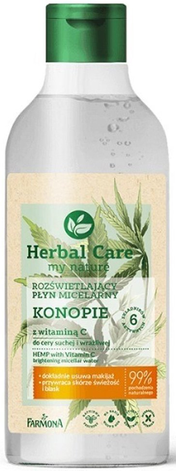 

Farmona Мицеллярная вода Herbal Care с конопляным маслом и витамином С 400 мл