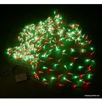 Гирлянда световая сетка IQLED Сеть с Flash мерцанием 230В 3x1 м красный/зеленый на черном проводе