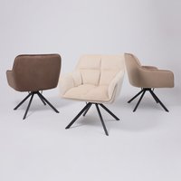 Интерьерное кресло AksHome Virginia (шоколадный HCJ-10/черный)