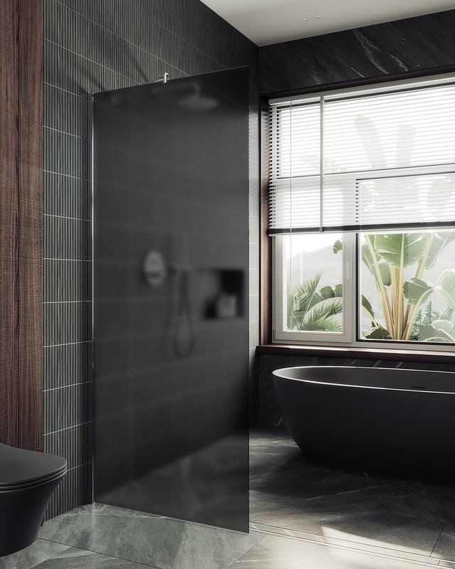 

Душевая стенка MaybahGlass 89x195 MGD-694-5ш (графитовое матовое стекло/хром матовый)