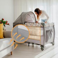 Манеж-кровать Lionelo Sven Plus (grey scandi)