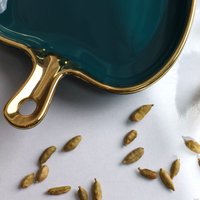 Блюдо AksHome Moonshine 18 (темно-зеленый/золото)