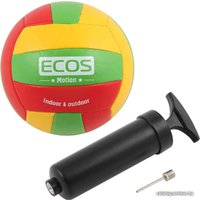 Волейбольный мяч Ecos Motion R998193 (5 размер) + насос VB105P