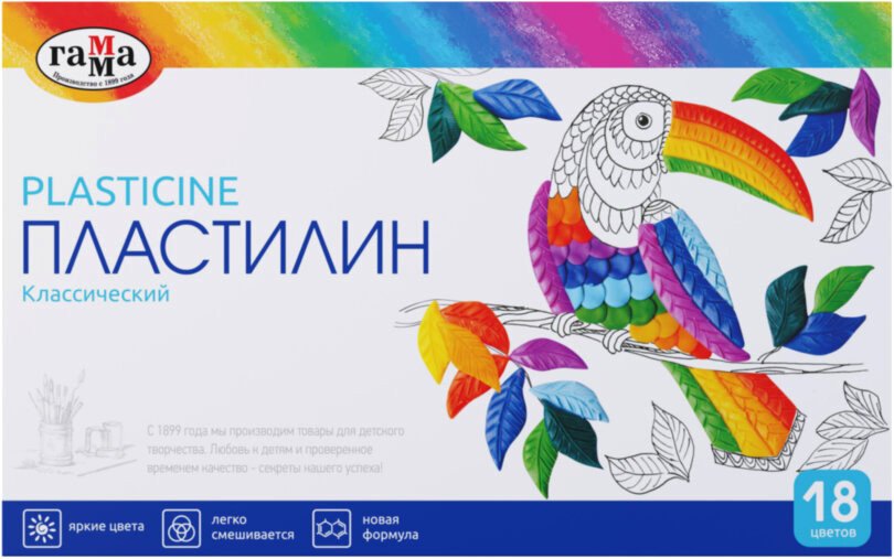 

Пластилин Гамма Классический 281035 (18 цв)