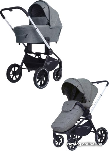 

Универсальная коляска Rant MOWbaby Zoom PU (2 в 1, silver grey)
