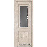 Межкомнатная дверь ProfilDoors 2.88XN L 80x200 (каштан светлый, стекло square графит)