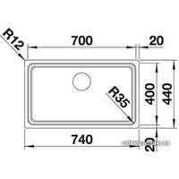 Кухонная мойка Blanco Etagon 700-U (зеркальная полировка) 524270