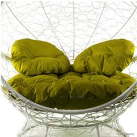 Кресло M-Group Апельсин 11520111 (белый ротанг/желтая подушка)