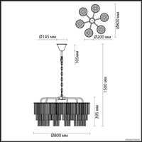Подвесная люстра Odeon Light Papita 4920/6