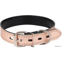 Ошейник Дарэленд простроченный 2х-слойный 30 мм 45-55 см (розовое золото)