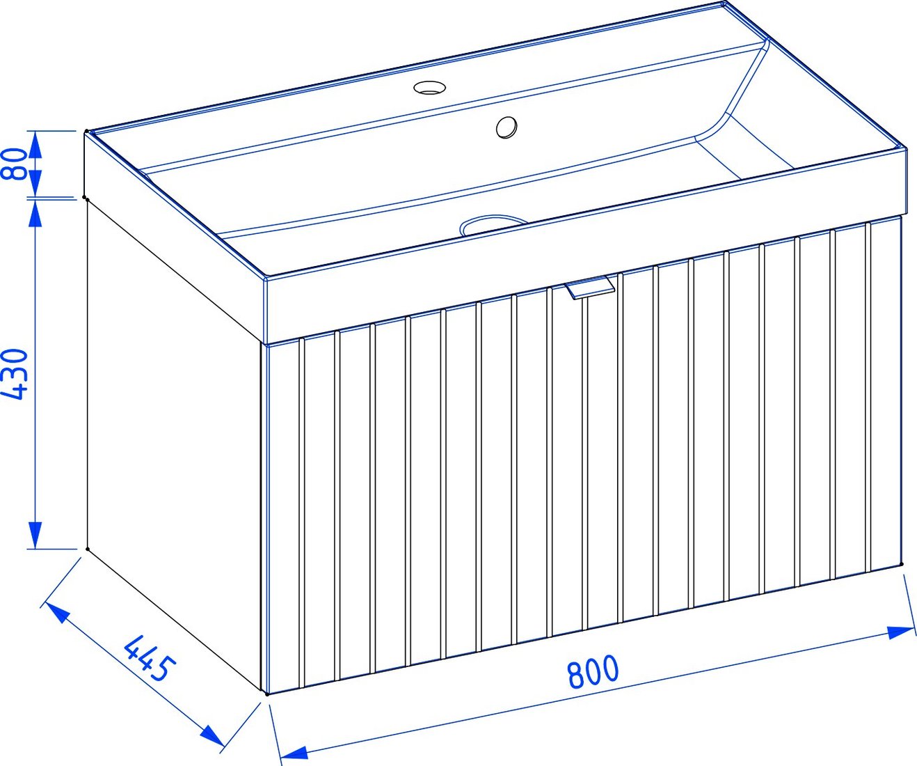 

Lauter Тумба под умывальник Melisa 80 (кашемир п/мат/искусственный мрамор)