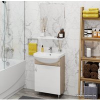  Onika Тумба Эко 52.10 105207 с умывальником Santeri Акватон 52 (дуб сонома/белый)