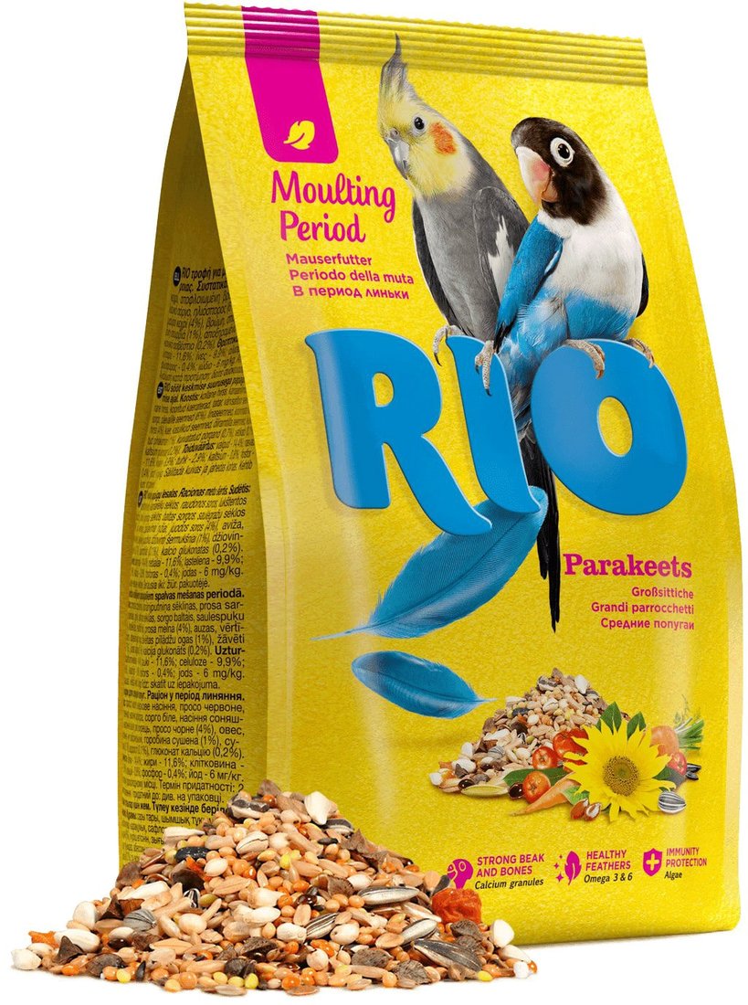 

Корм для птиц Rio В период линьки 4602533783472 1 кг