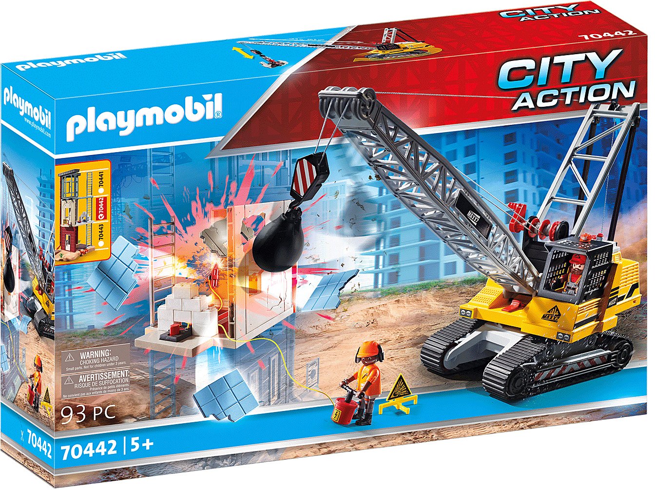 

Конструктор Playmobil PM70442 Кабельный экскаватор со строительной секцией