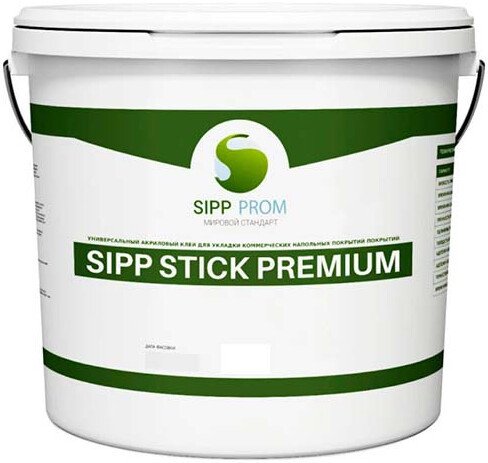 Клей для напольных покрытий SIPP Stick Premium водный для гибких напольных покрытий 6кг