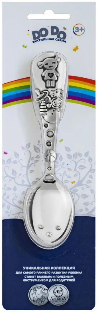 

Чайная ложка Кольчугинский мельхиор Девочка 001ЛДНН04Ч/Б (блистер)