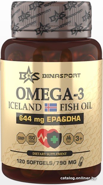БАД Binasport Омега-3 N60 (высокой концетрации, 1620мг)