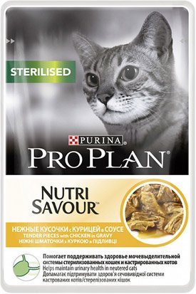 

Пресервы Pro Plan Sterilised с курицей 0.085 кг