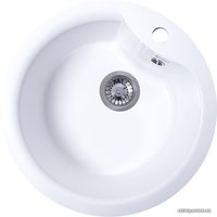 Кухонная мойка GranAlliance G-12 (молочный, с сифоном)