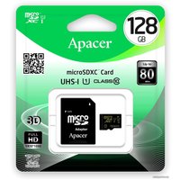 Карта памяти Apacer microSDXC AP128GMCSX10U1-R 128GB (с адаптером)