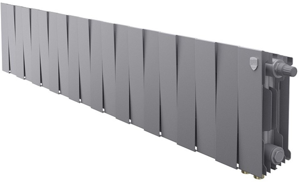 

Биметаллический радиатор Royal Thermo PianoForte 200 Silver Satin (20 секций) нижнее подключение