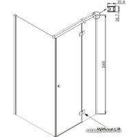 Душевой уголок Ambassador Diamond 12011103R 100х100