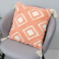 Чехол на подушку Matex Tufted ALEX-028 (молочный/персиковый)