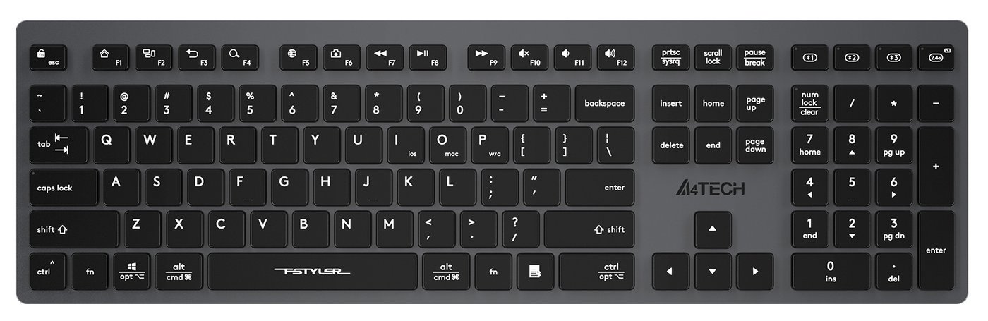 

Клавиатура A4Tech Fstyler FBX50C (серый/черный)