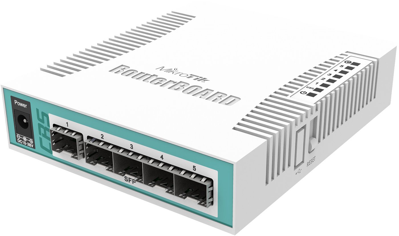 

Настраиваемый коммутатор Mikrotik RouterBOARD [CRS106-1C-5S]