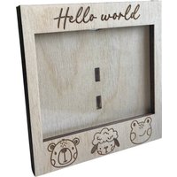 Фоторамка ОМурМебель для УЗИ с оргстеклом Hello world