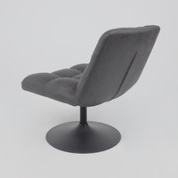 Интерьерное кресло AksHome Grande (экокожа, винтажный черный WATUSI 16/черный)