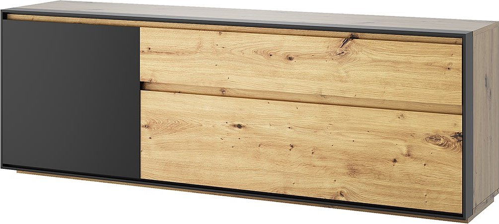 

Тумба Anrex Bosco RTV 2D1S (дуб артисан/черный)