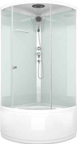 Душевая кабина Domani-Spa Simple High 90x90 (прозрачное стекло/белый)