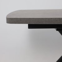 Кухонный стол Мамадома Leonel-130 раздвижной 130-165х85 (дымчатая керамика/черный) в Гомеле