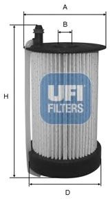 

Топливный фильтр UFI 2603100