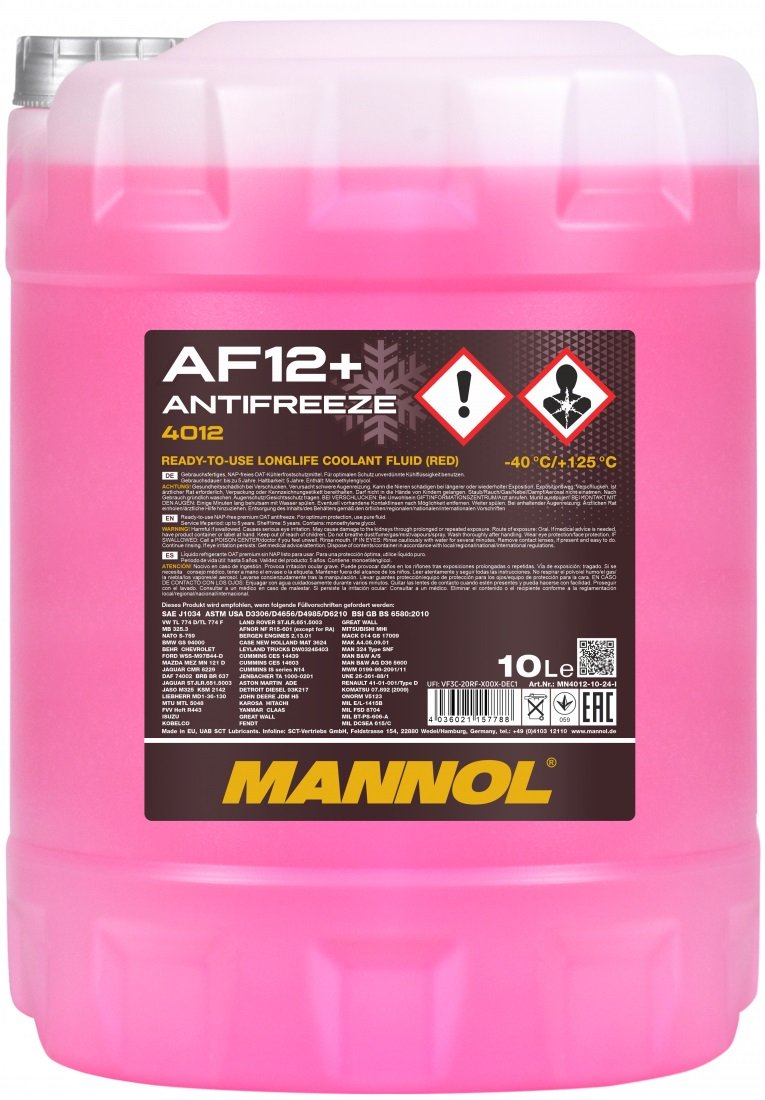 

Антифриз Mannol Antifreeze AF12+ 10л