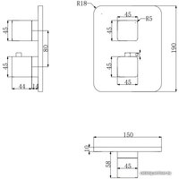 Смеситель Omnires Parma PM7436 CR