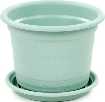 Кашпо Полесье Ксения №5 с поддонником 07428 (2 л, бледно-оливковый)