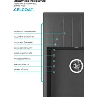 Кухонная мойка Polygran Deka 700 (черный)