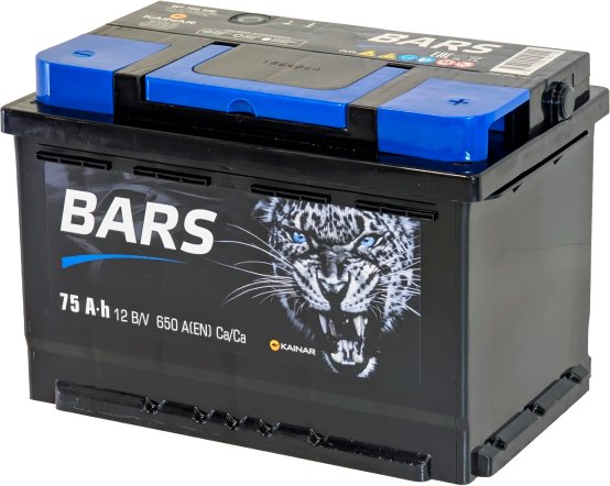 

Автомобильный аккумулятор BARS R+ (75 А·ч)