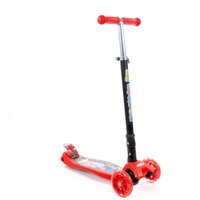 Двухколесный детский самокат Полесье Со складной ручкой 0072C-V1(К-Ч) (красный/черный)