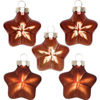 Елочная игрушка Inge's Christmas Graceful Glamour Звезды 16408P047 (8шт, терракотовый)