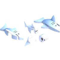 Магнитный конструктор Halftoys Ocean Белая акула с диорамой HO006
