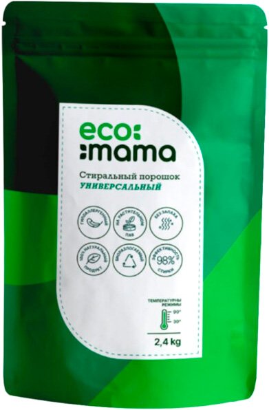 

Стиральный порошок Ecomama Универсальный 2.4 кг
