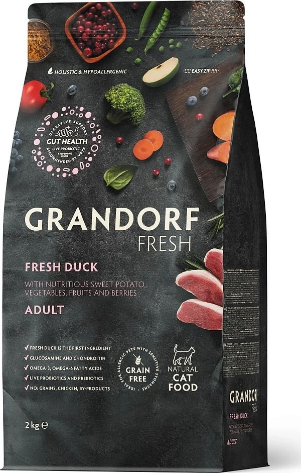 

Сухой корм для кошек Grandorf Fresh Adult (Утка и батат) 2 кг
