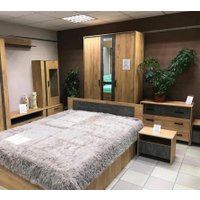 Кровать SV-Мебель МСП 1 с основанием 140х200 (дуб золотой/камень темный) в Лиде