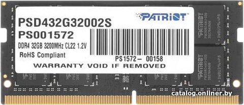 Patriot Signature Line 32GB DDR4 SODIMM PSD432G32002S