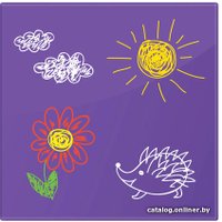 Магнитно-маркерная доска BRAUBERG стеклянная 45x45 см (фиолетовый)