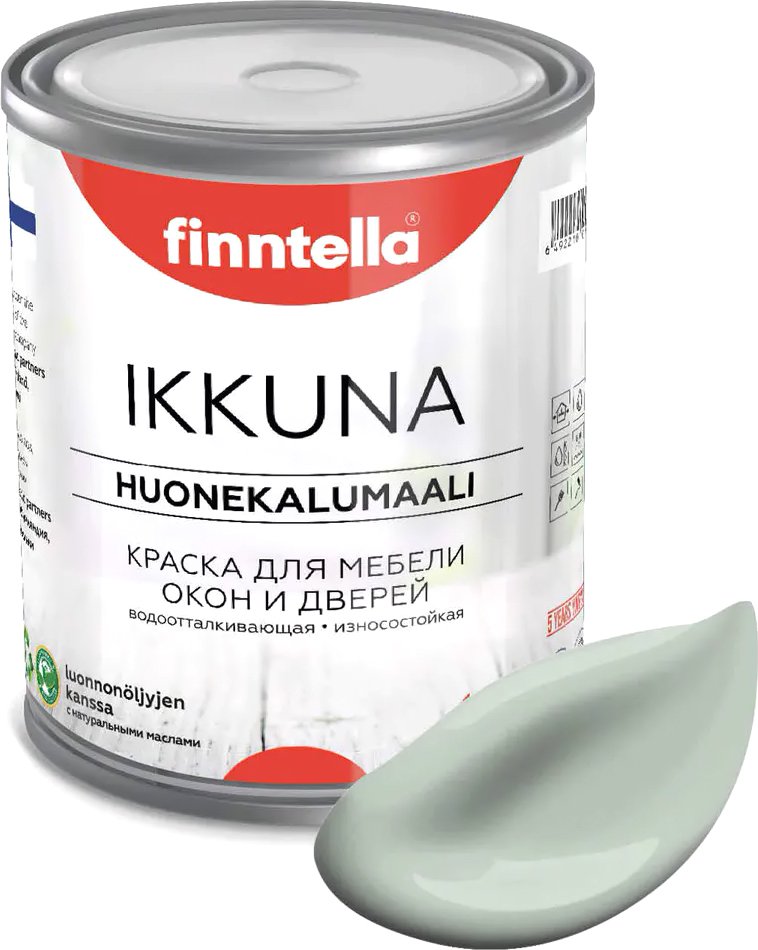 

Краска Finntella Ikkuna Meditaatio F-34-1-3-FL043 2.7 л (серо-зеленый)